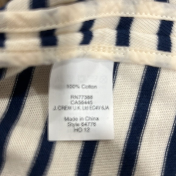 J. Crew Blazer Style Cardigan Sweater XS Striped Soft Stretch Button Front - Picture 7 of 7